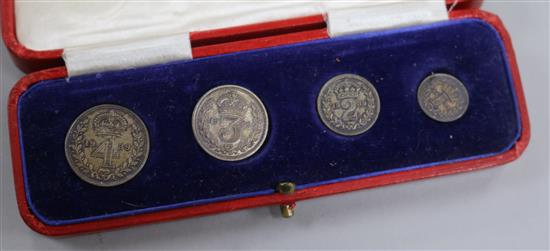 A 1939 cased maundy set